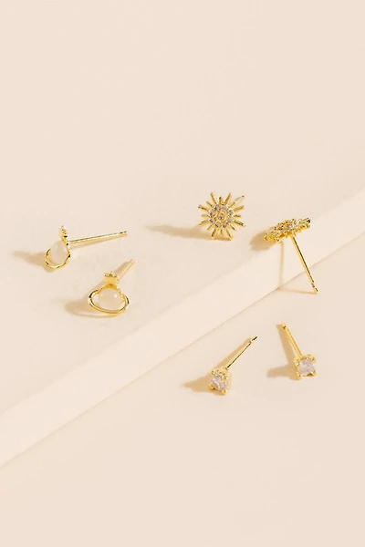 Sasha Crystal Starburst Earring Set