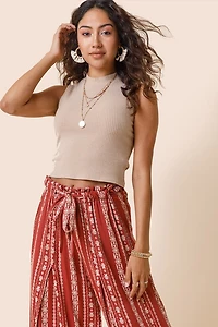 Claire Mock Neck Sleeveless Top