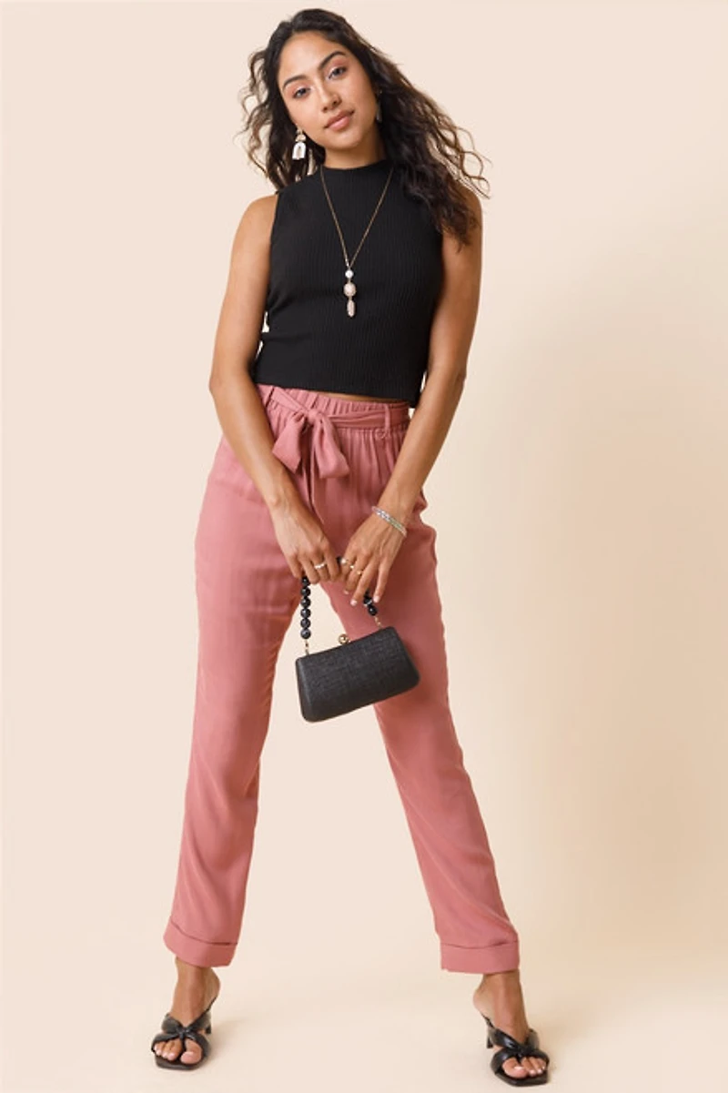 Claire Mock Neck Sleeveless Top