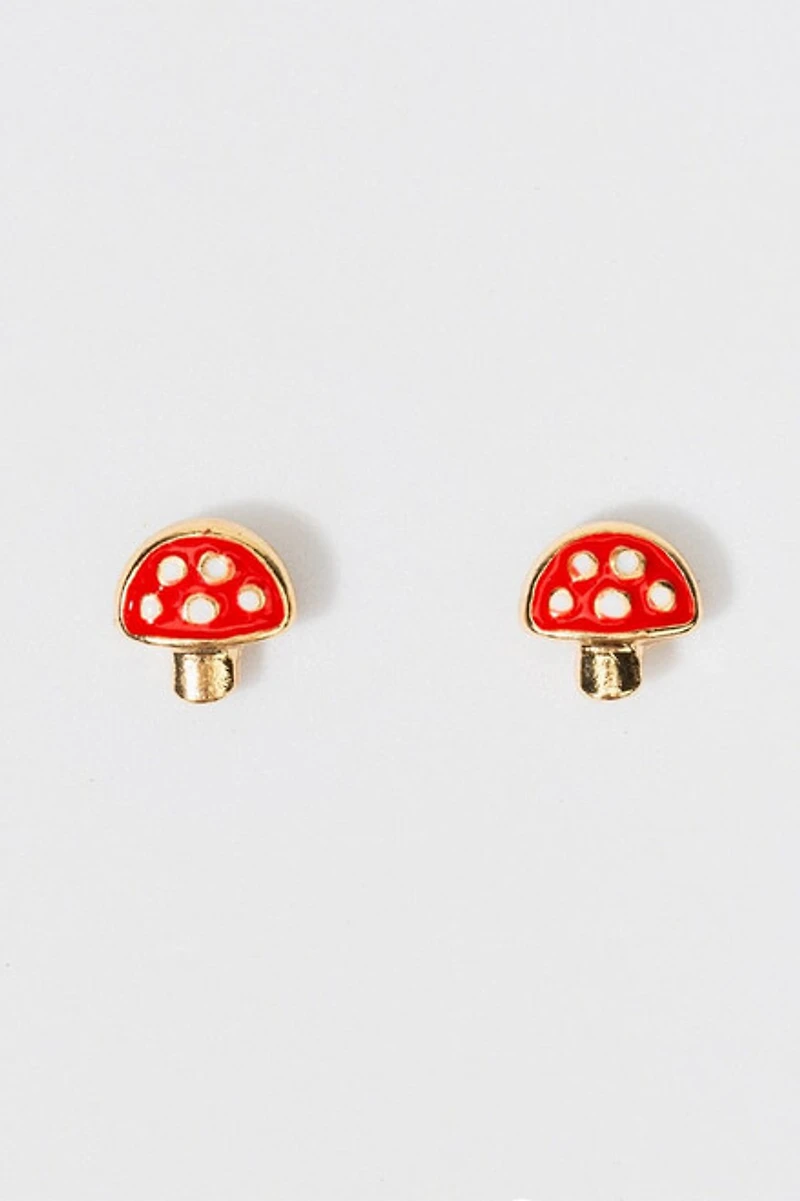 Hello Franki Mushroom Stud Earrings for girls