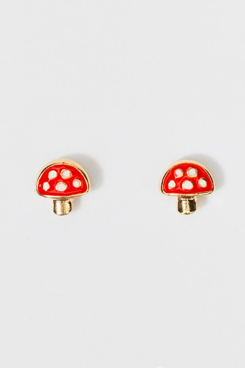 Hello Franki Mushroom Stud Earrings for girls