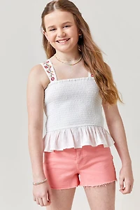 Hello Franki Embroidered Smocked Top for girls