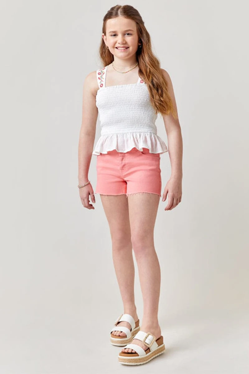 Hello Franki Embroidered Smocked Top for girls