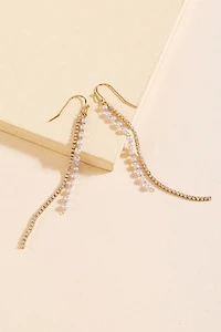 Lina Pearl Cupchain Drop Earrings