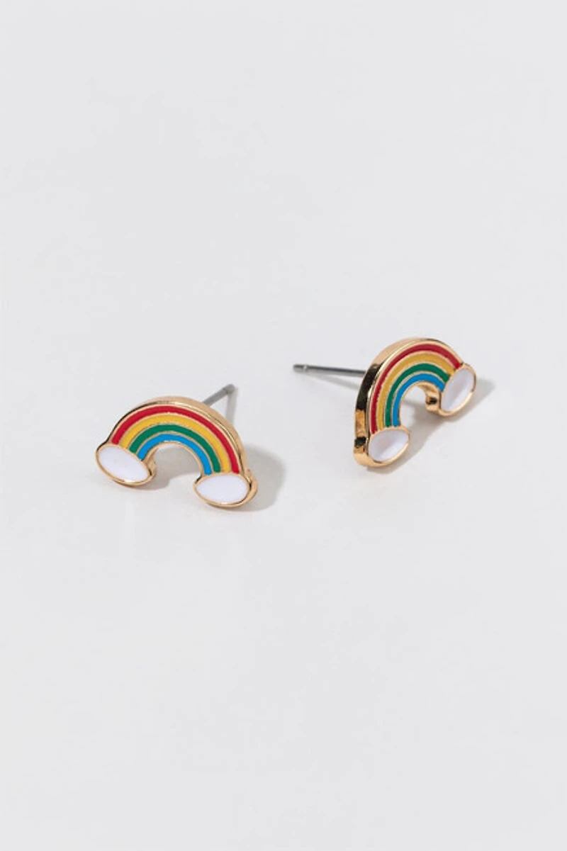 Hello Franki Rainbow Stud Earrings for girls