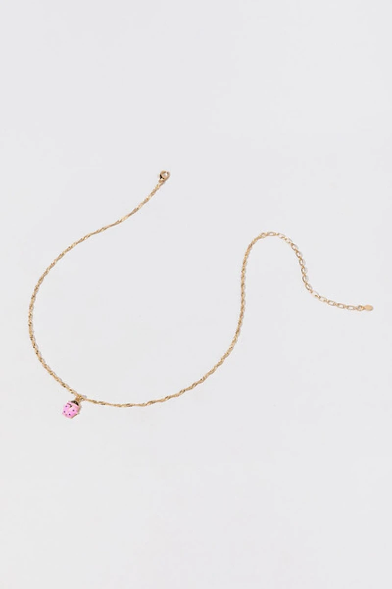 Hello Franki Ladybug Pendant Necklace for girls