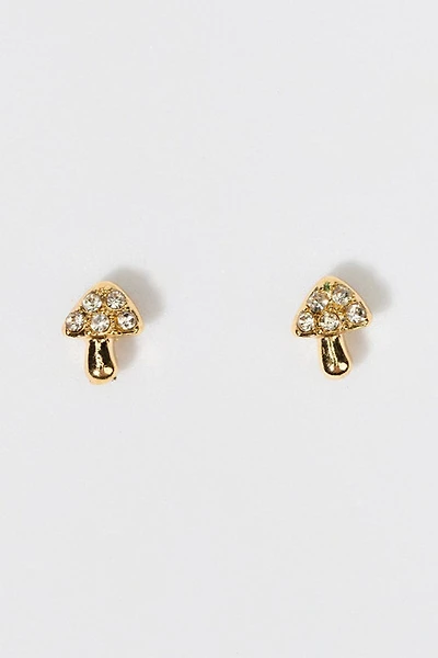 Hello Franki Pave Mushroom Stud Earrings for girls