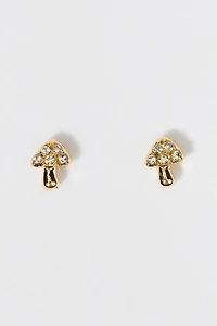 Hello Franki Pave Mushroom Stud Earrings for girls