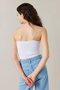 Hello Franki White Seamless Double Strap Cami for girls