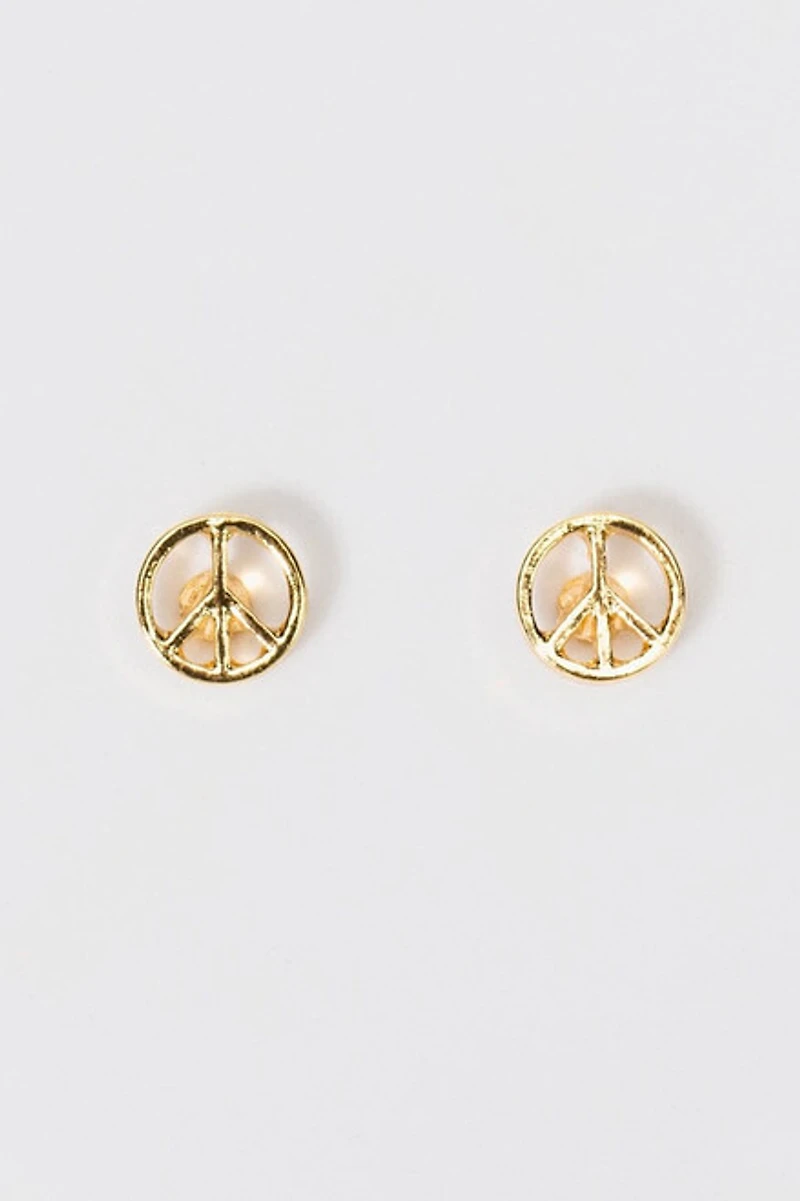 Hello Franki Peace Sign Stud Earrings for girls