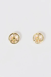 Hello Franki Peace Sign Stud Earrings for girls