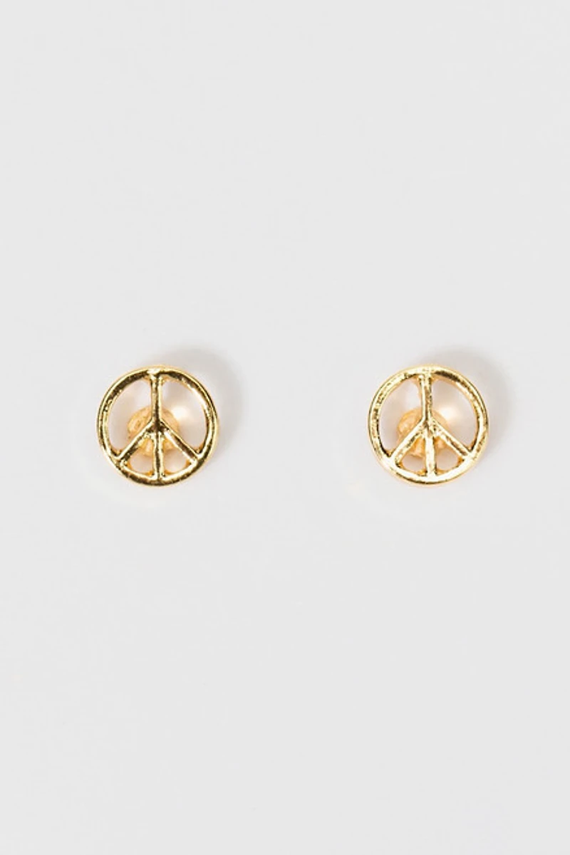 Hello Franki Peace Sign Stud Earrings for girls