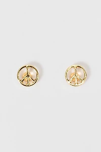 Hello Franki Peace Sign Stud Earrings for girls