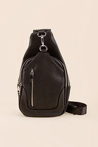 Brie Front Zipper Sling Backpack