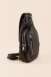 Brie Front Zipper Sling Backpack