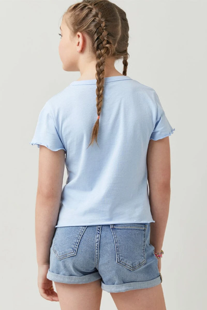 Hello Franki Pardon My French Embroidered Tee for girls