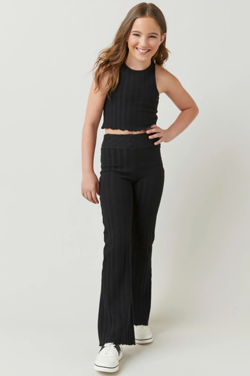 Hello Franki Ribbed Racerback Tank Top for girls