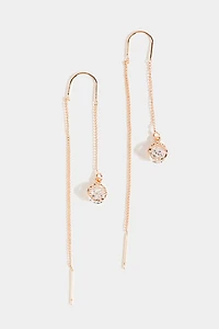 Dayana Crystal Pull Through Earrings