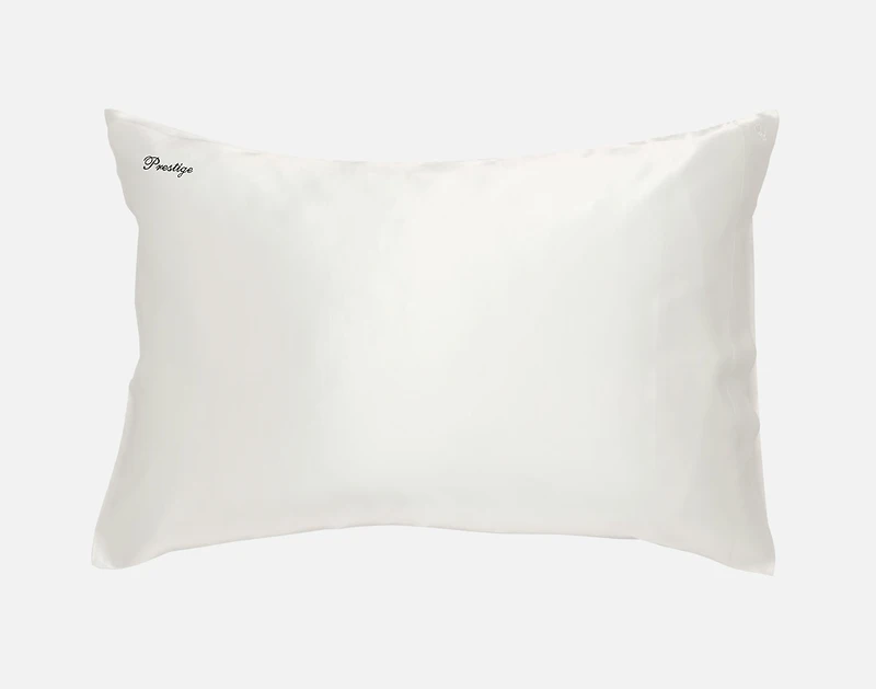 Custom Embroidered 100% Mulberry Silk Pillowcase - Snow (Sold Individually)