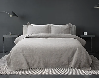 Elden Cotton Quilt Set - Grey