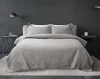 Elden Cotton Quilt Set - Grey
