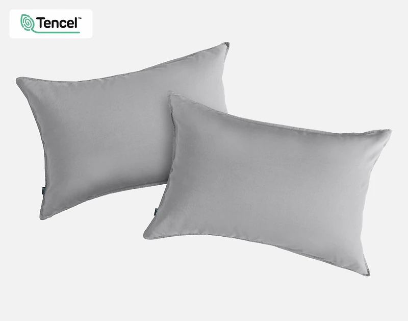 Hemp Touch Pillowcases - Grey (Set of 2) - King
