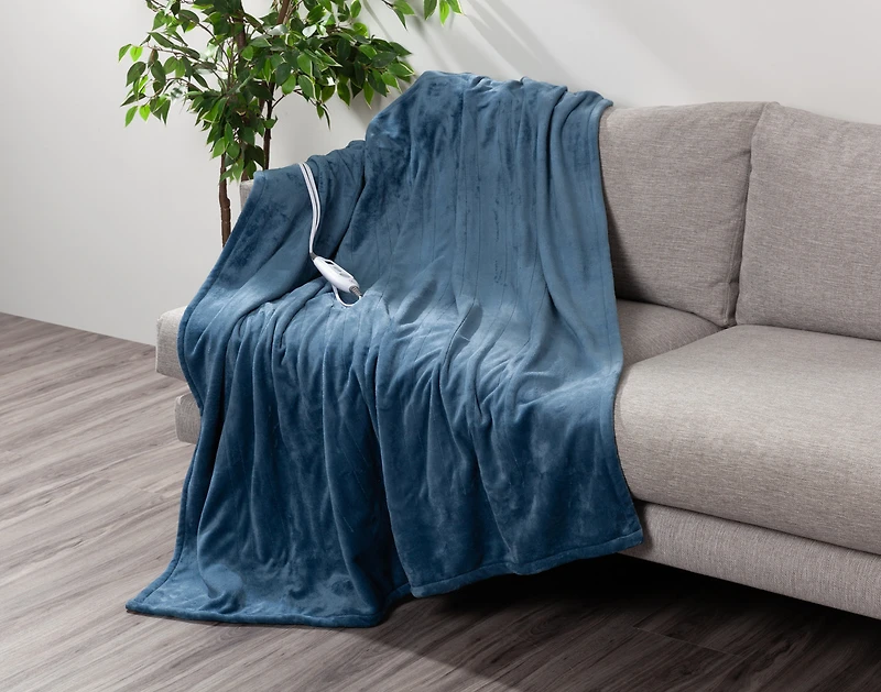 Heated Throw - Teal Blue