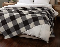 Buffalo Checkered Sherpa Blanket - Black & White