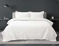 Elden Cotton Quilt Set - White