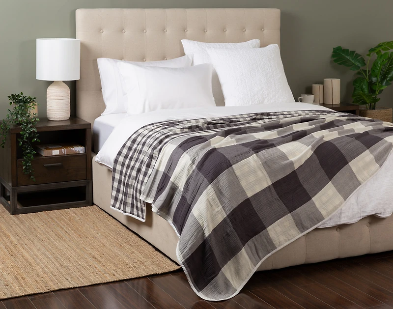 Bamboo Gauze Blanket - Charcoal