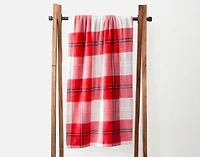 Plaid Fleece Throw - Garnet - undefined