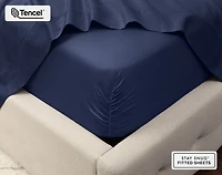 Eucalyptus Luxe Fitted Sheet - Navy