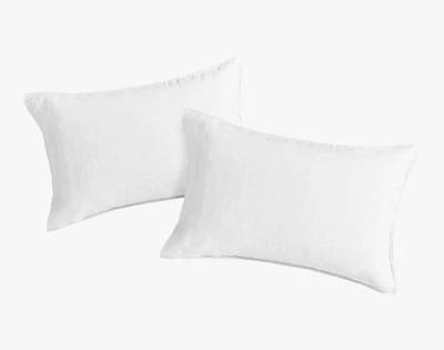 Signature Vintage Washed European Linen Pillowcases - White (ensemble of 2 )