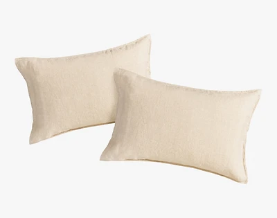 Signature Vintage Washed European Linen Pillowcases - Natural (Set of 2) - King