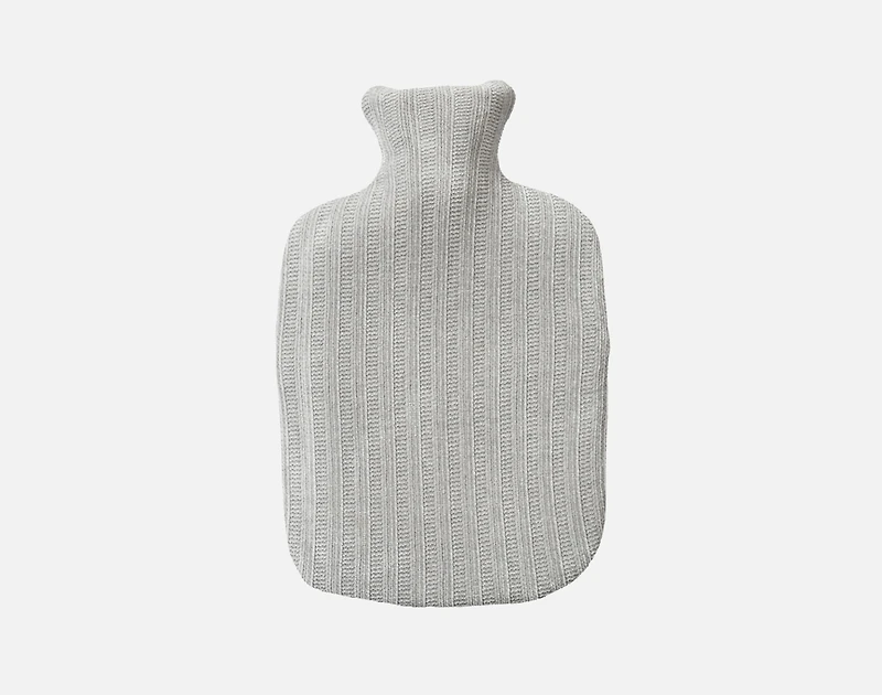Chenille Sherpa Hot Water Bottle - Grey