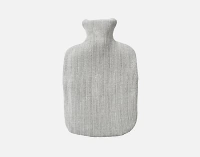 Chenille Sherpa Hot Water Bottle - Grey