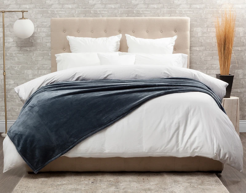 Cashmere Touch Fleece Blanket - Sea Storm