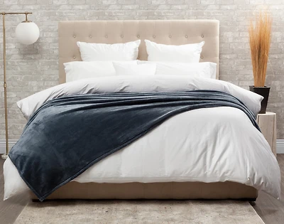Cashmere Touch Fleece Blanket - Sea Storm