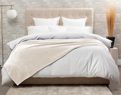 Cashmere Touch Fleece Blanket - Cloud
