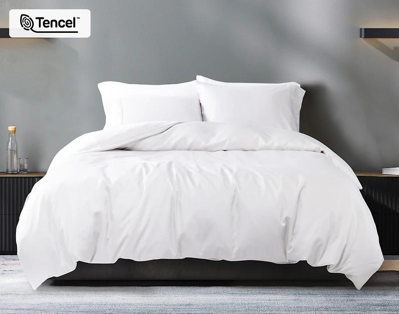 Eucalyptus Luxe Duvet Cover - White