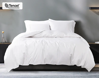 Eucalyptus Luxe Duvet Cover - White