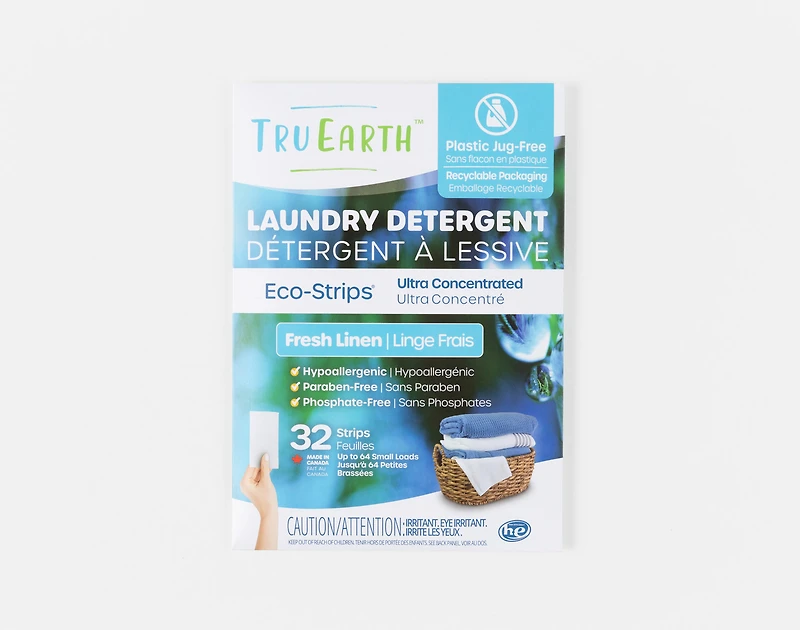 Tru Earth Laundry Detergent Strips - Fresh Linen (32 Pack)