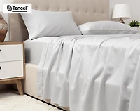 Eucalyptus Luxe Flat Sheet - Silver