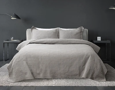 Elden Cotton Quilt Set - Grey