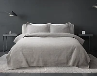 Elden Cotton Quilt Set - Grey