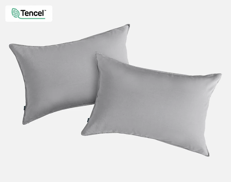 Hemp Touch Pillowcases - Grey (Set of 2) - King