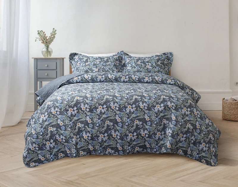Cornflower Cotton Quilt Set