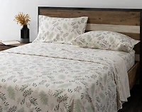 Organic Cotton Flannel Sheet Set - Festive Foliage