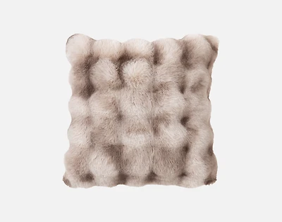 Bubble Faux Fur Square Cushion