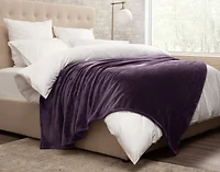 Cashmere Touch Fleece Blanket - Purple
